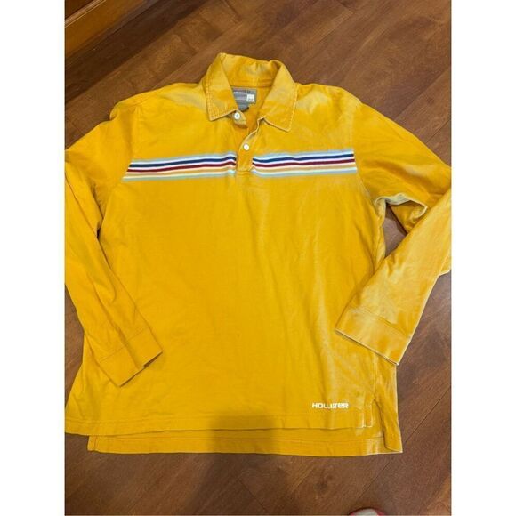 Men’s Y2K 90s Hollister, long sleeve polo shirt - Picture 1 of 6